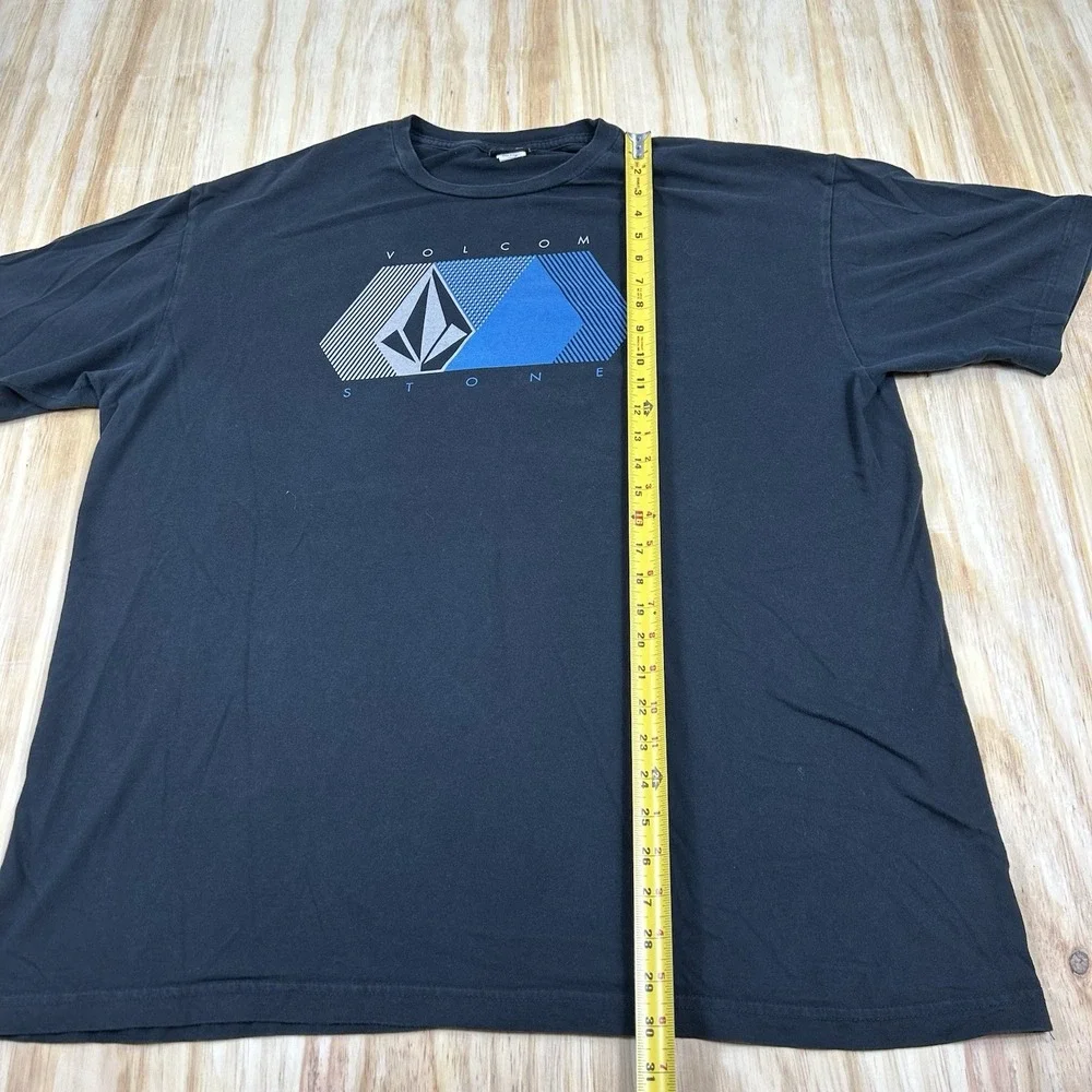 Vtg Y2k VOLCOM STONE Stencil Diamond Logo Graphic Skate Short Sleeve T Shirt 2XL